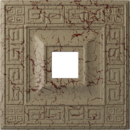 Ekena Millwork Eris Medallion (Canopies up to 9 7/8"), 18"W x 18"H x 3 1/2"ID x 1 1/8"P, Gobi Desert Crackle CM18ERGDC